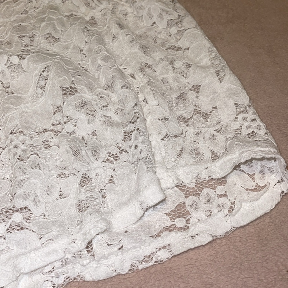 High rise super wide leg Lace pants white Size L - Picture 10 of 17